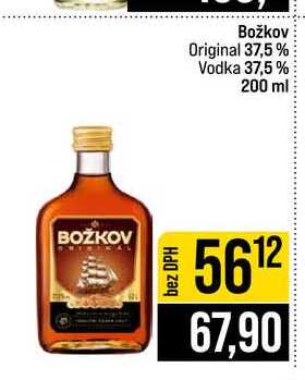 Božkov Original 37,5% Vodka 37,5% 200 ml 
