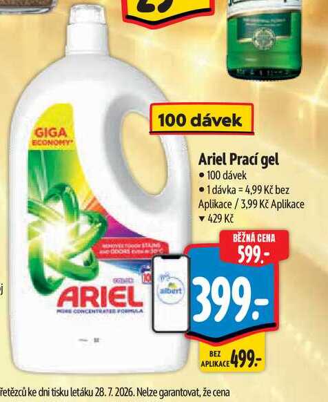   Ariel Prací gel  100 dávek 