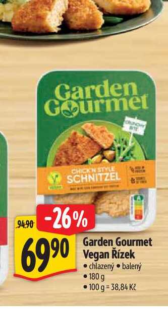 Garden Gourmet Vegan Řízek 180 g
