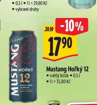   Mustang Hořký 12 0,5 l v akci