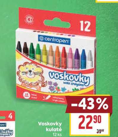 Voskovky kulaté 12 ks