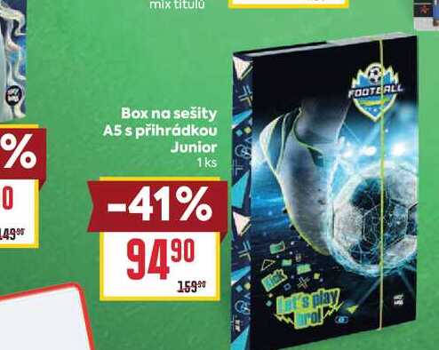 Box na sešity A5 s přihrádkou Junior 1ks