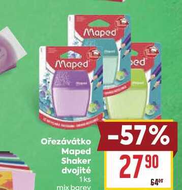 Ořezávátko Maped Shaker dvojité 1ks mix barev
