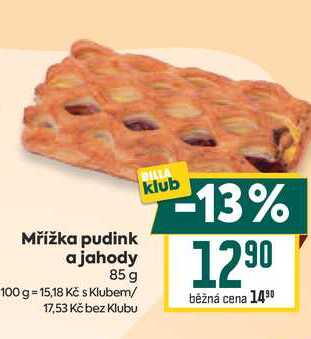 Mřížka pudink a jahody 85 g