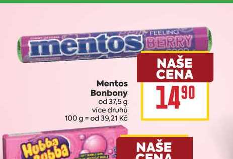 Mentos Bonbony od 37,5 g