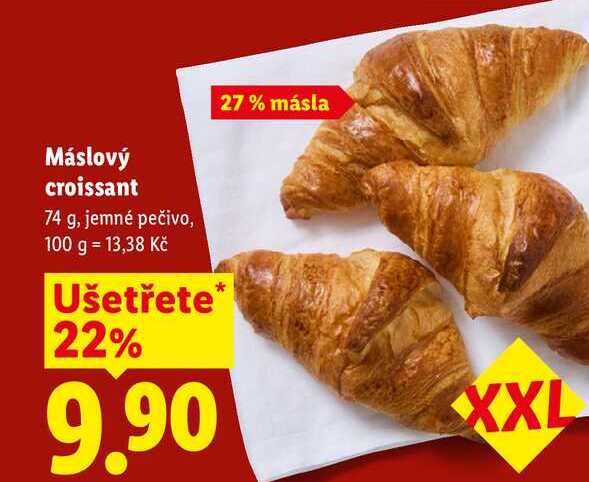 Máslový croissant, 74 g