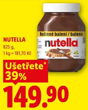 NUTELLA, 825 g