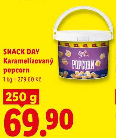 SNACK DAY Karamelizovaný popcorn, 250 g