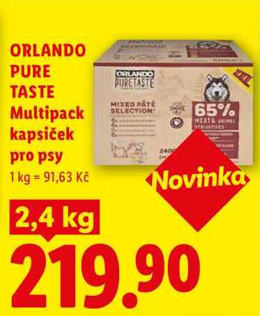 ORLANDO PURE TASTE Multipack kapsiček pro psy, 2,4 kg