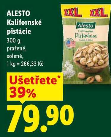 ALESTO Kalifornské pistácie, 300 g