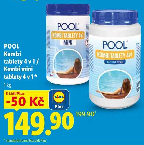 POOL Kombi tablety 4 v 1/ Kombi mini tablety 4 v 1, 1 kg