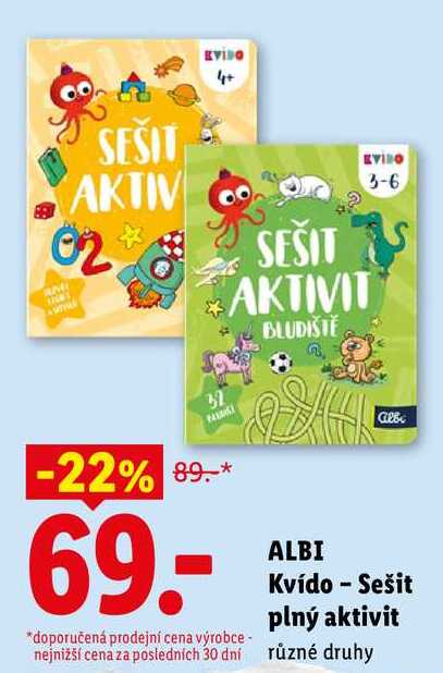 ALBI Kvído - Sešit plný aktivit 