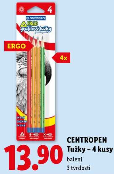 CENTROPEN Tužky - 4 kusy
