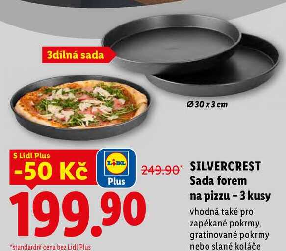 SILVERCREST Sada forem na pizzu - 3 kusy