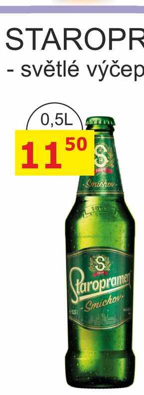 STAROPRAMEN světlé výčepní pivo 0,5L