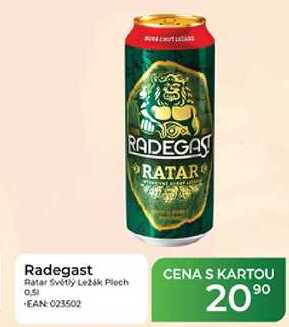 Radegast Ratar Světly Ležák Plech 0,5L