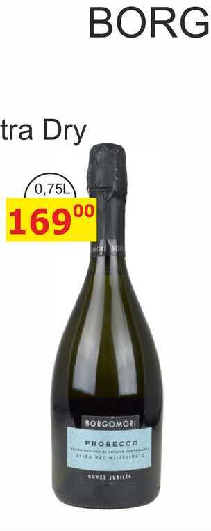 BORGOMORI PROSECCO EXTRA DRY 0,75L