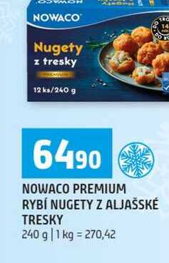 NOWACO PREMIUM RYBÍ NUGETY Z ALJAŠSKÉ TRESKY 240 g