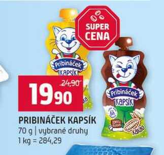 PRIBINÁČEK KAPSÍK 70 g vybrané druhy