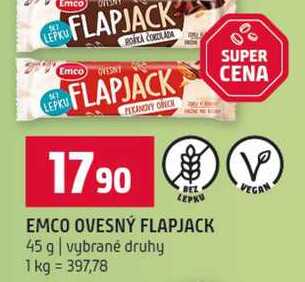EMCO OVESNÝ FLAPJACK 45 g vybrané druhy 
