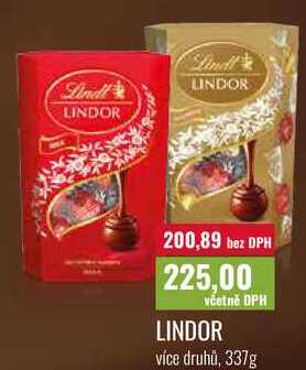 LINDOR, více druhů, 337g