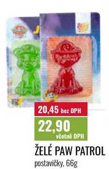 ŽELÉ PAW PATROL, postavičky, 66g