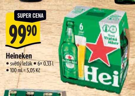 Heineken, 6x 0,33 l