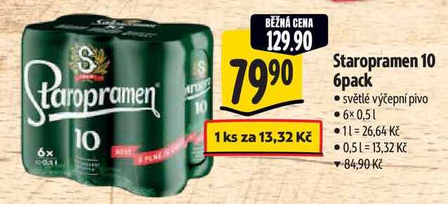 Staropramen 10 6pack, 6x 0,5 l