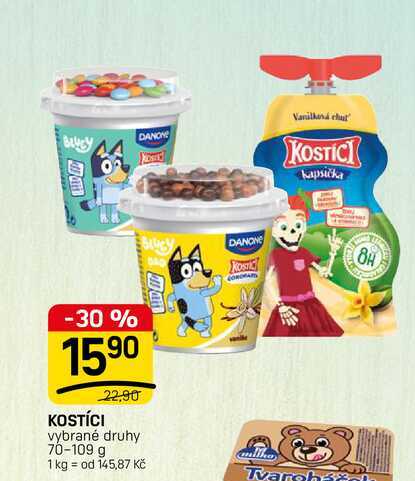 KOSTÍCI vybrané druhy 70-109 g