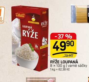 RÝŽE LOUPANÁ 8 x 100 g | varné sáčky  