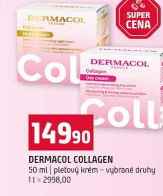DERMACOL COLLAGEN 50 ml pleťový krém vybrané druhy