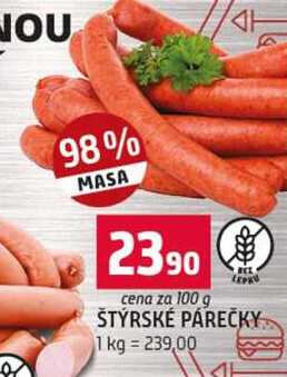 ŠTÝRSKÉ PÁREČKY 100g