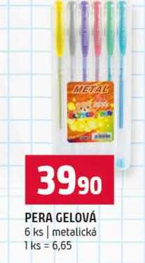 PERA GELOVÁ 6 ks metalická