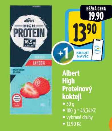 Albert High Proteinový koktejl, 30g