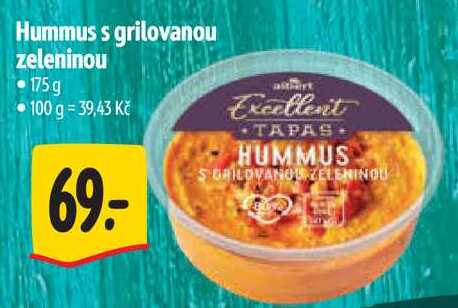 Hummus s grilovanou zeleninou, 175 g  