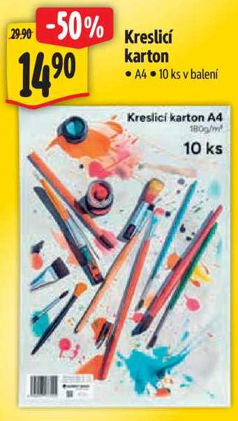 Kreslicí karton, A4, 10 ks v balení