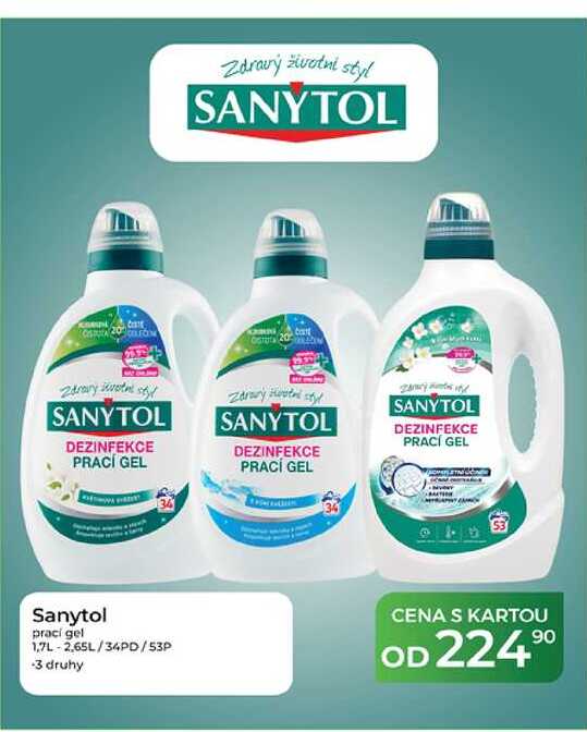 Sanytol prací gel 1,7L-2.65L/34PD/53P