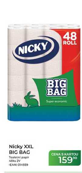 Nicky XXL BIG BAG Toaletni papir 48ks 2V