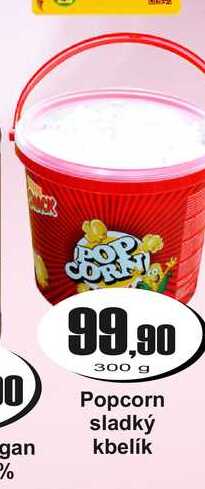 Popcorn sladký kbelík 300 g