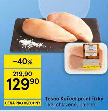 Tesco Kuřecí prsní řízky, 1 kg