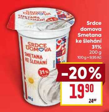 Srdce domova Smetana ke šlehání 31% 200 g 