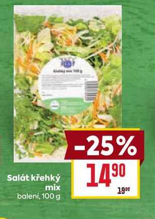 Salát křehký mix balení, 100 g 