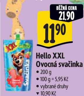 Hello XXL Ovocná svačinka, 200 g