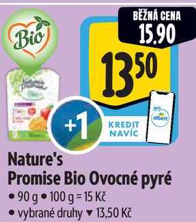 Bio Nature's Promise Bio Ovocné pyré, 90 g
