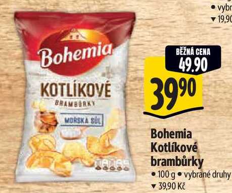 Bohemia Kotlíkové brambůrky, 100 g