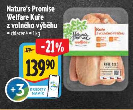 Nature's Promise Welfare Kuře z volného výběhu, 1 kg