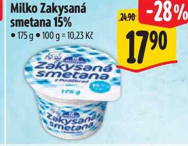 Milko Zakysaná smetana 15%, 175 g
