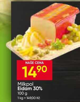 Milkpol Eidam 30% 100 g