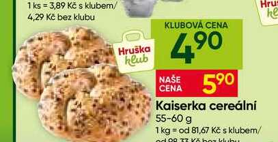 Kaiserka cereální 55-60 g
