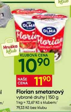 Florian smetanový vybrané druhy 150 g